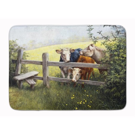 Carolines Treasures Cows in a Buttercup Meadow Machine Washable Memory Foam Mat BDBA0103RUG